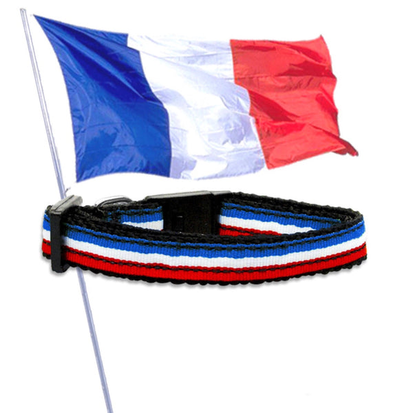 French Flag Pet Dog Puppy Collar