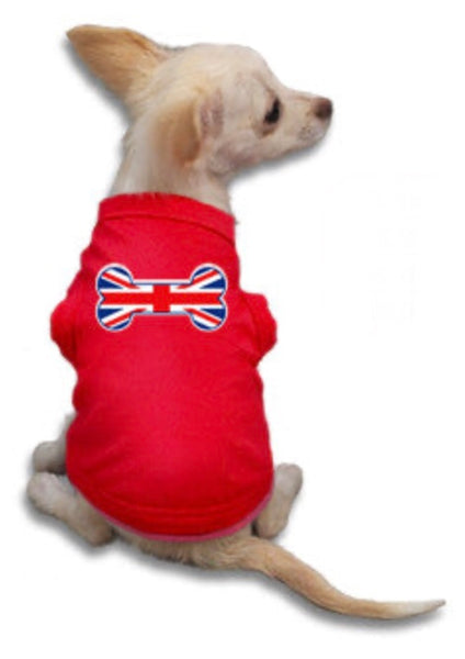 United Kingdom Tank Style Dog T-Shirt for Small Dogs