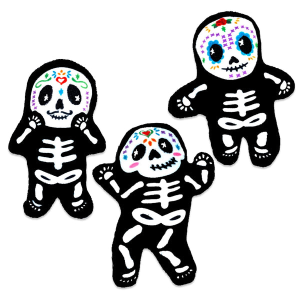 Pee Wee Sugar Skeleton Trio Small Dog Toy