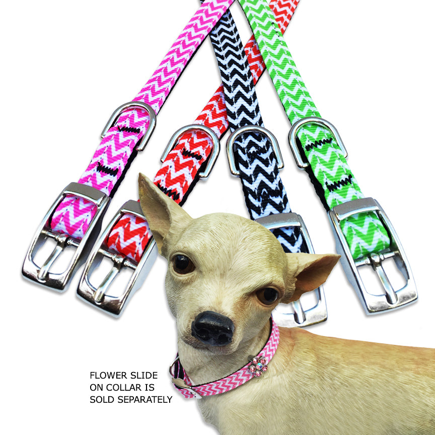 Chevron Design Pet Dog Ribbon Collar