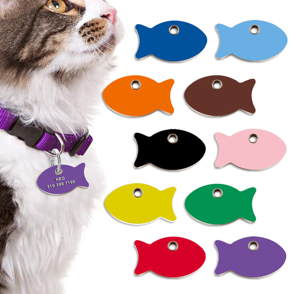 Red Dingo Plastic Fish Pet Cat Dog ID Tag