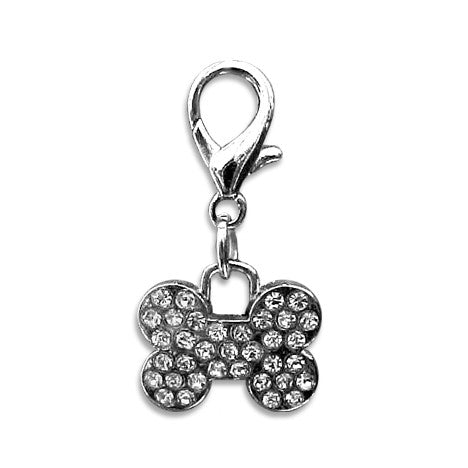 Bone Dog Collar Charm Paved in Crystal!, , Collar Pendant, Small Dog Mall, Small Dog Mall - Good things for little dogs.  - 1