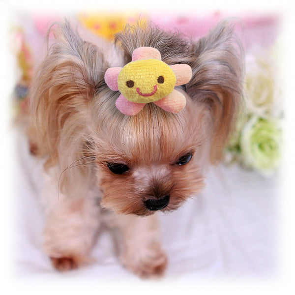 Happy Flower Small Dog Hair Barrette