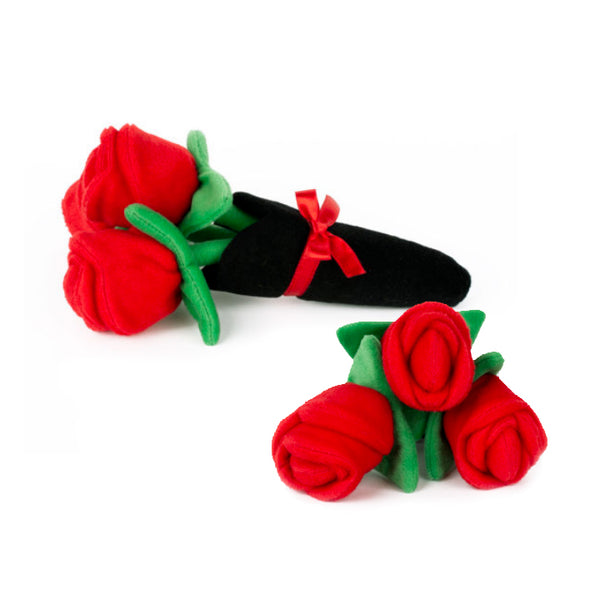 Long-Stemed Red Rose Pet Dog Toy