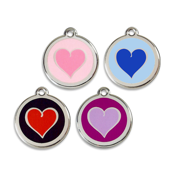 Red Dingo Pet ID Tag Heart