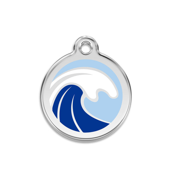Big Wave Dog ID Tag, , ID Tag, Small Dog Mall, Small Dog Mall - Good things for little dogs.  - 1