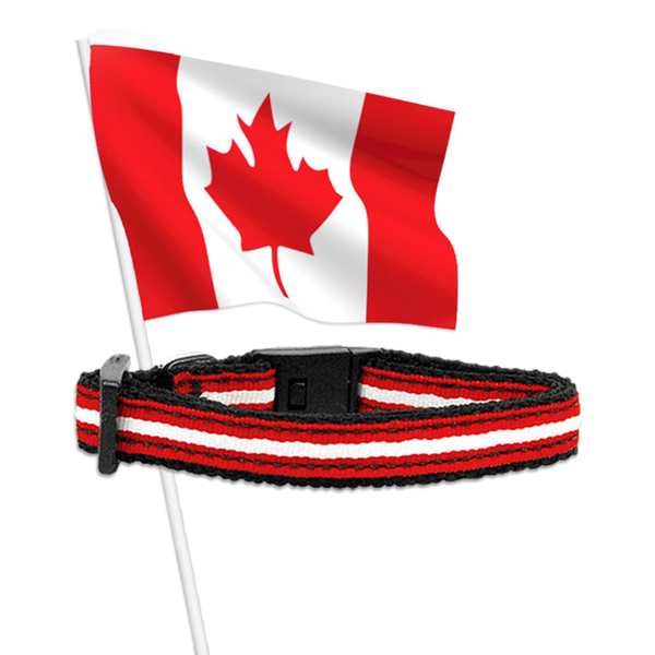 Canadian Flag Stripe Pet Dog Collar