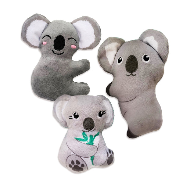Koala Bear Trio Small Dog Toy