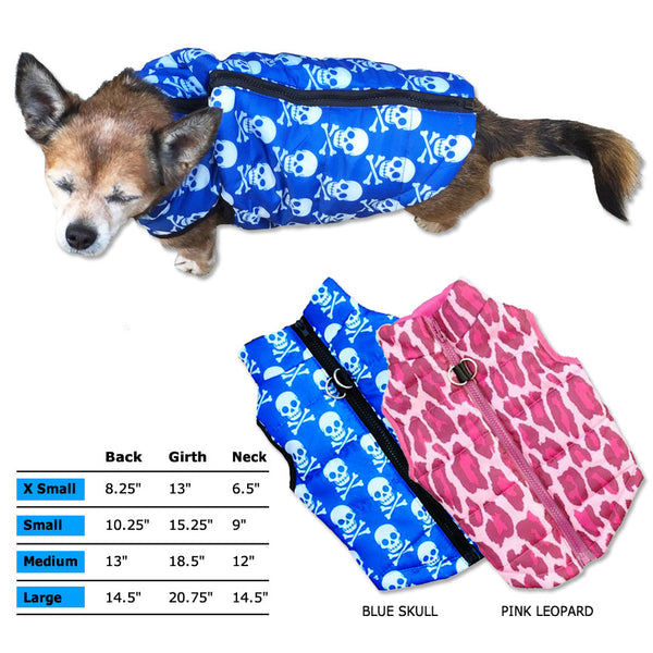Insulated Nylon Puffer Vest for Small Dogs