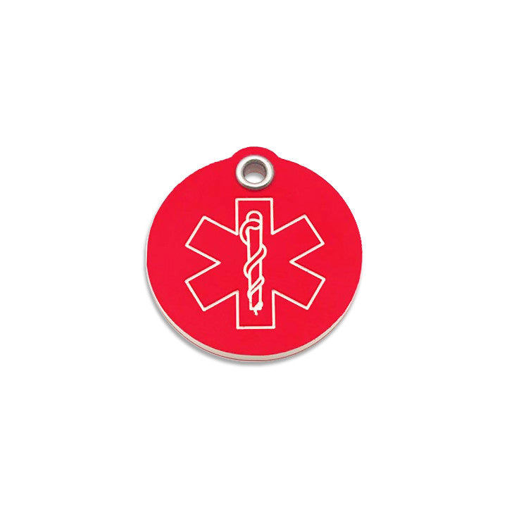 Plastic Medic Alert Small Dog ID Tag, ID Tag, Small Dog Mall, Small Dog Mall - Good things for little dogs.