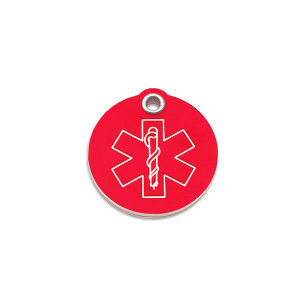 Plastic Medic Alert Small Dog ID Tag, ID Tag, Small Dog Mall, Small Dog Mall - Good things for little dogs.