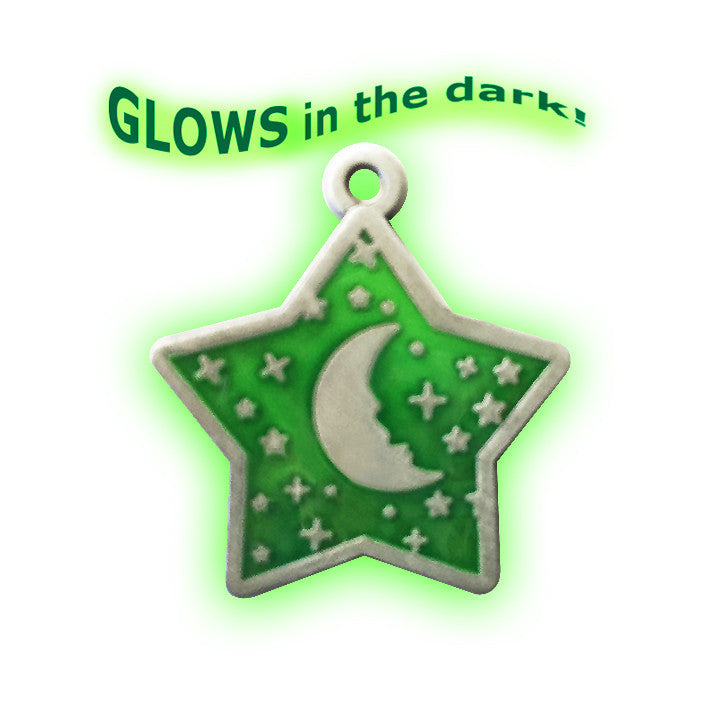 Glows-In-The-Dark Goodnight Moon Small Dog ID Tag