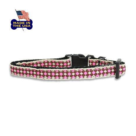 Pink Diamond Ribbon Dog Collar, , Collar, Small Dog Mall, Small Dog Mall - Good things for little dogs.  - 1