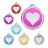 Glamour Glitter Heart ID Tag