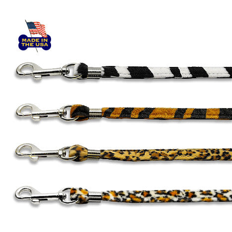 Animal Prints In Velvet Dog Leash, , Leash, Small Dog Mall, Small Dog Mall - Good things for little dogs.  - 1