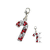 Crystal Candy Cane Small Dog Collar Pendant