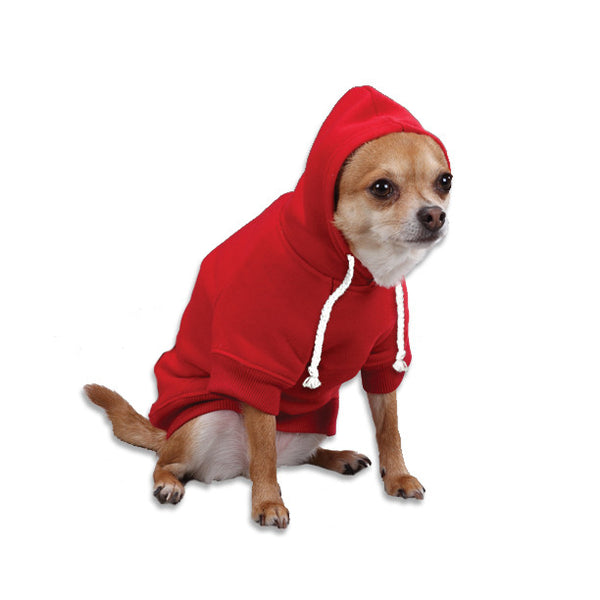 Red Sweatshirt Dog Hoodie, , Sweaters, Small Dog Mall, Small Dog Mall - Good things for little dogs.  - 1