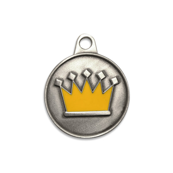 Enamel Crown Dog ID Tag, , ID Tag, Small Dog Mall, Small Dog Mall - Good things for little dogs.  - 1