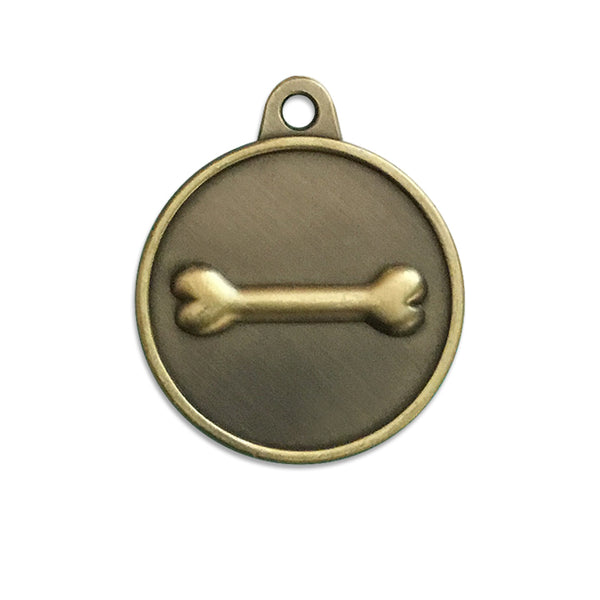 Bronze Bone ID Tag for Small Dogs