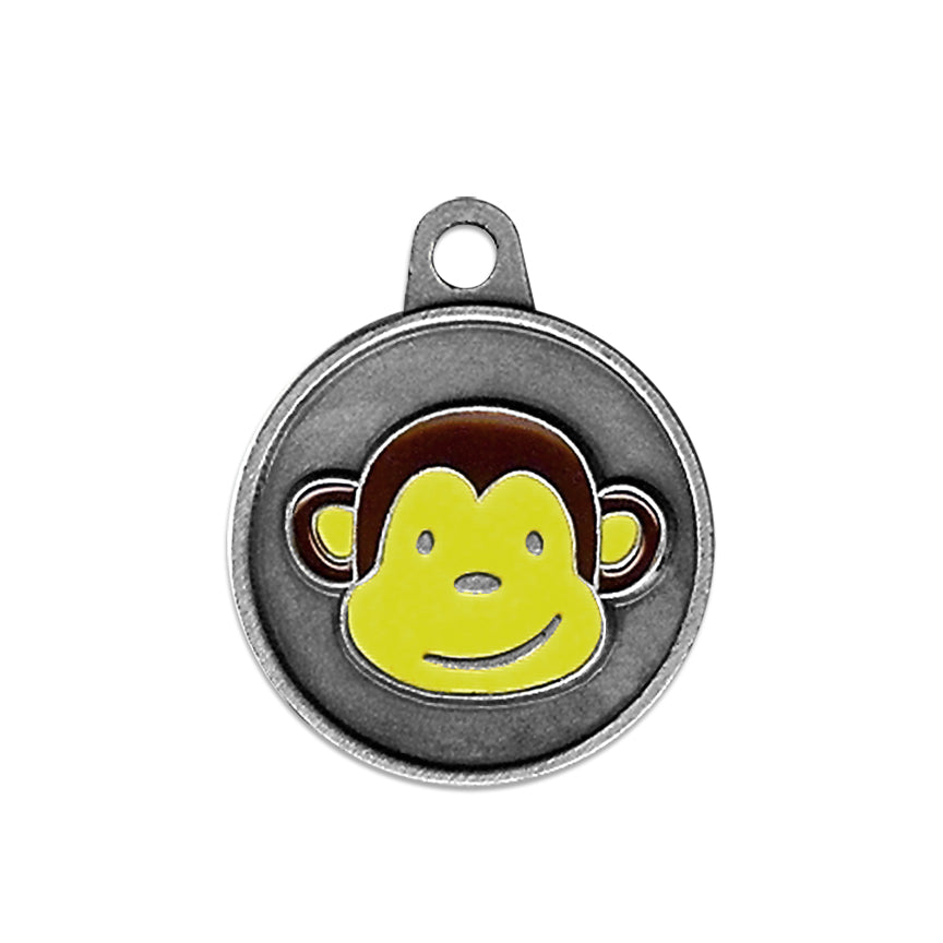Enameled Monkey Dog ID Tag