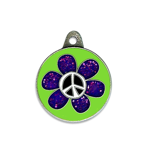 Flower Child Dog ID Tag, , ID Tag, Small Dog Mall, Small Dog Mall - Good things for little dogs.  - 1