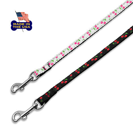 Cherry Ribbon Dog Leash, , Leash, Small Dog Mall, Small Dog Mall - Good things for little dogs. 
