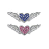 Crystal Winged Heart Dog Collar Slide, , Slide, Small Dog Mall, Small Dog Mall - Good things for little dogs.  - 1