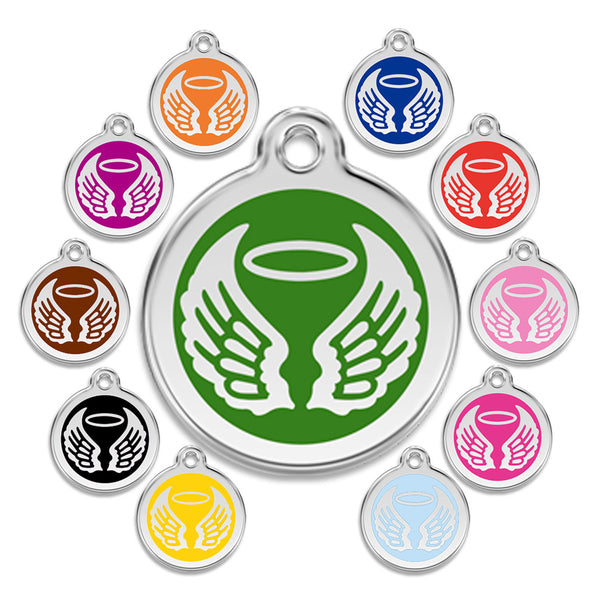 Angel Wings Small Dog ID Tag, ID Tag, Small Dog Mall, Small Dog Mall - Good things for little dogs.  - 1