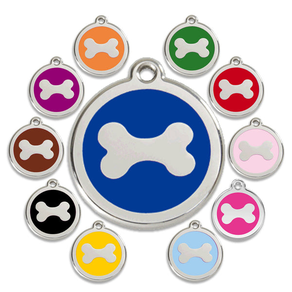 Classic Bone ID Tag, , 4th July, Small Dog Mall, Small Dog Mall - Good things for little dogs.  - 1