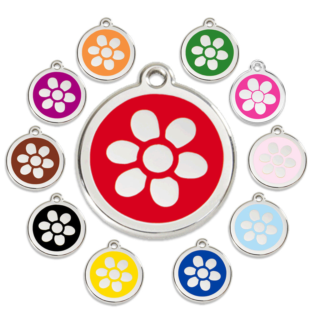 Flower Dog ID Tag, , ID Tag, Small Dog Mall, Small Dog Mall - Good things for little dogs.  - 1