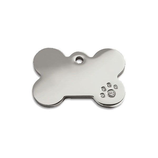 Diamante Bone ID Tag, , ID Tag, Small Dog Mall, Small Dog Mall - Good things for little dogs.  - 1