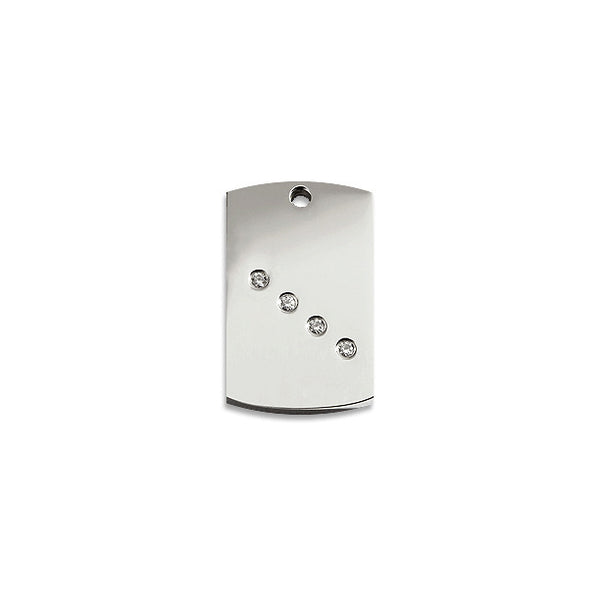 Diamante Rectangular ID Tag, , ID Tag, Small Dog Mall, Small Dog Mall - Good things for little dogs.  - 1