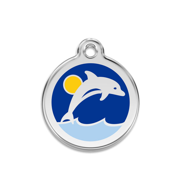 Dolphin Dog ID Tag, , ID Tag, Small Dog Mall, Small Dog Mall - Good things for little dogs.  - 1
