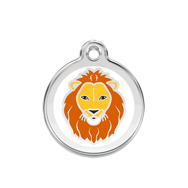 Red Dingo Enameled Lion Pet Dog ID Tag