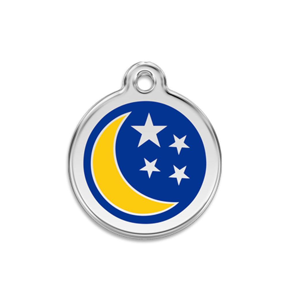 Moon and Stars Dog ID Tag, , ID Tag, Small Dog Mall, Small Dog Mall - Good things for little dogs.  - 1