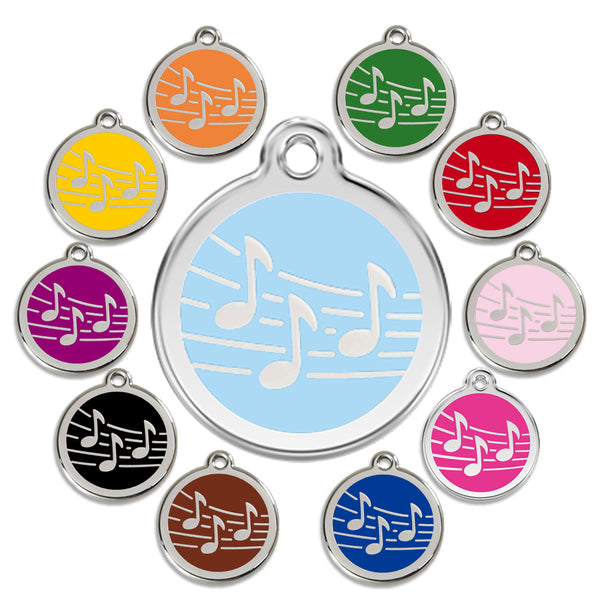 Musical Notes Dog ID Tag, , ID Tag, Small Dog Mall, Small Dog Mall - Good things for little dogs.  - 1