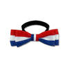Red, White & Blue Dog Bowtie Collar, , Collar, Small Dog Mall, Small Dog Mall - Good things for little dogs.  - 1