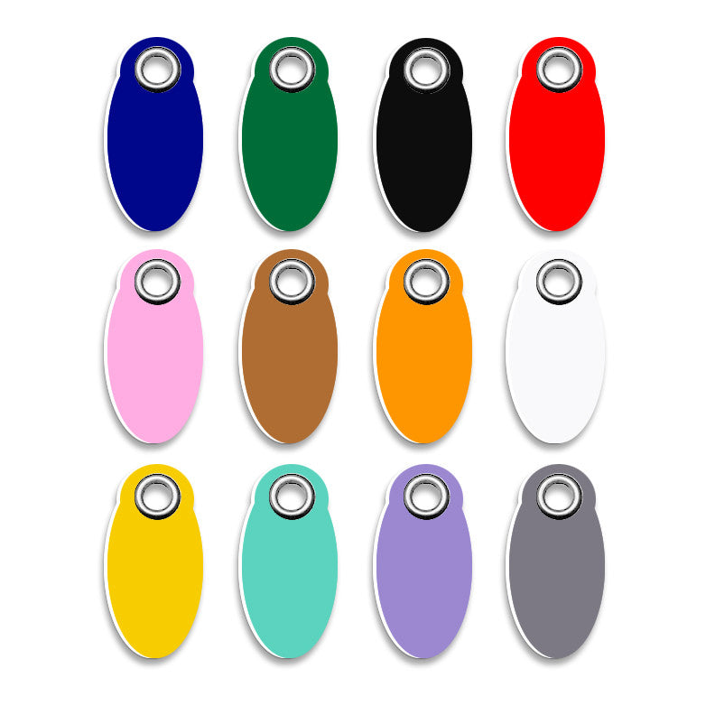 Mini Oval Plastic Pet Dog Cat ID Tag