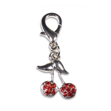 Very Cherry Dog Collar Charm, , Collar Pendant, Small Dog Mall, Small Dog Mall - Good things for little dogs.  - 1